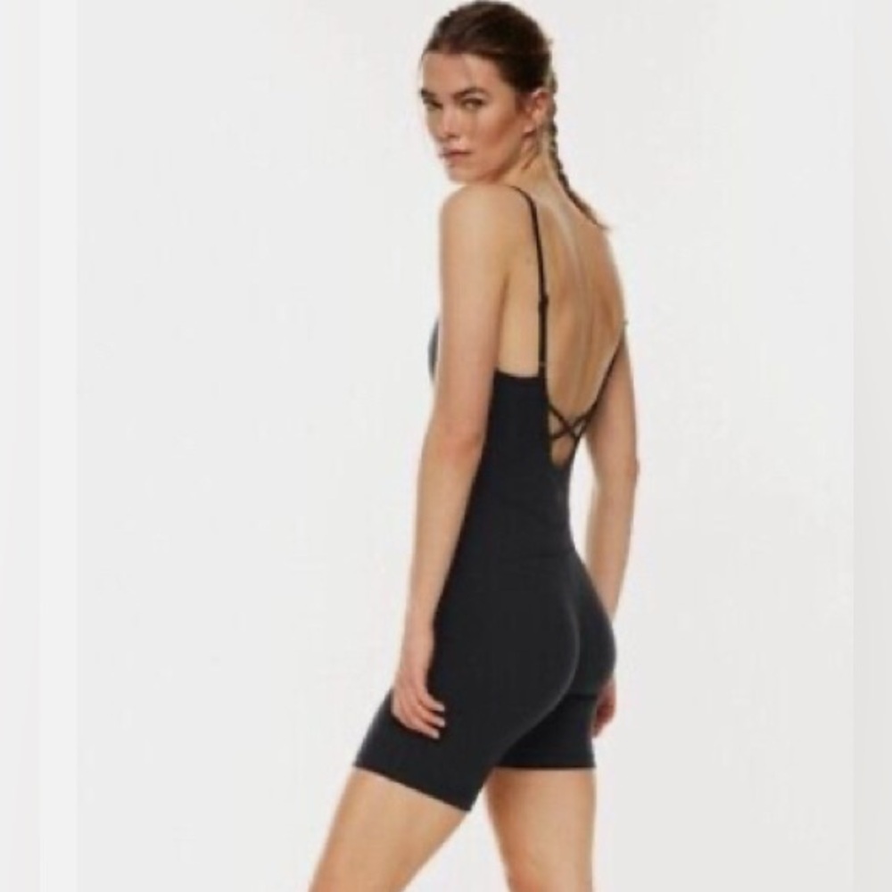 TNAction Life Sz M Sz Black Strappy Back Athletic Stretch Romper NEW WITH TAGS